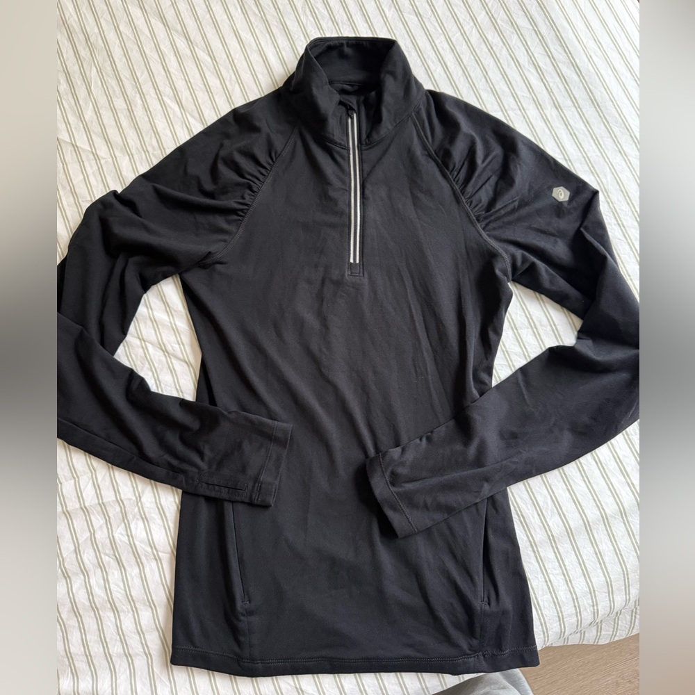 Asics Women's Black Long Sleeve Half-Zip Running Top